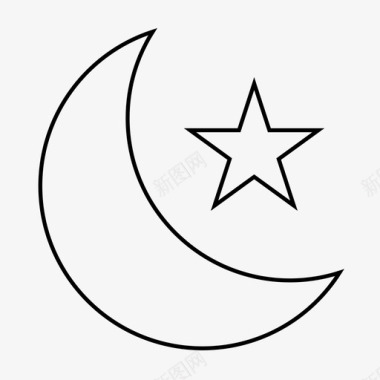 斋月斋戒伊斯兰教图标图标