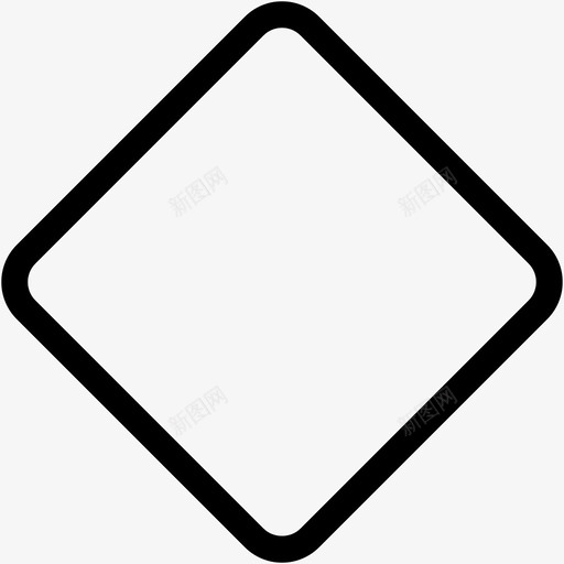 菱形徽章和框架轮廓图标svg_新图网 https://ixintu.com 徽章和框架轮廓 菱形