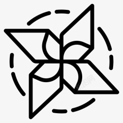 农场花园风车工具玩具图标高清图片