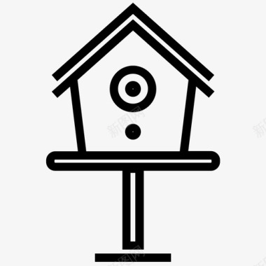 鸟笼宠物笼小房子图标图标