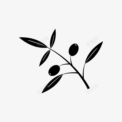 橄榄树枝自然图标svg_新图网 https://ixintu.com 有机 树枝 植物 橄榄 素食 自然