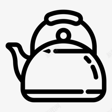 茶壶探险露营图标图标