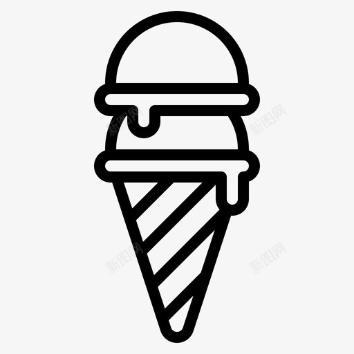 冰淇淋筒酷甜点图标svg_新图网 https://ixintu.com 冰淇淋 冰淇淋筒 夏季 甜点 甜点和甜点 酷