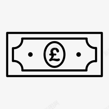 英镑纸币零钱货币图标图标