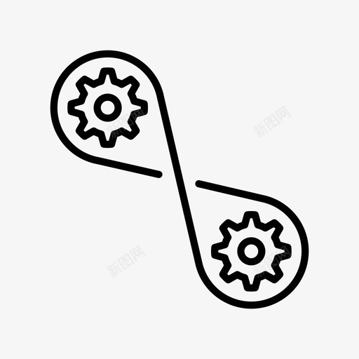 齿轮通讯机械图标svg_新图网 https://ixintu.com 工作 机械 系统 通讯 齿轮