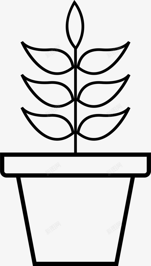 植物生态环境图标svg_新图网 https://ixintu.com 树木 植物 环境 生态 盆栽 绿化