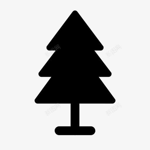 树圣诞节森林图标svg_新图网 https://ixintu.com 圣诞节 树 森林 植物