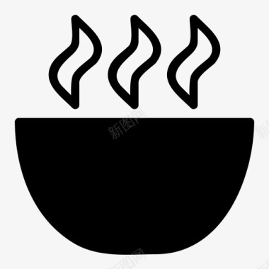 汤碗热的图标图标