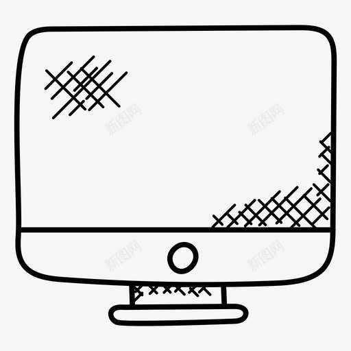显示器显示屏平板电脑显示器图标svg_新图网 https://ixintu.com 平板电脑显示器 显示器 显示屏 液晶显示器 购物涂鸦图标