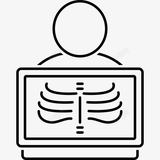 放射学诊断保健图标svg_新图网 https://ixintu.com x光 保健 放射学 放射科医生 诊断