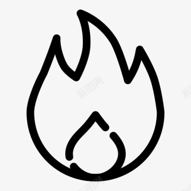 火篝火野营图标图标