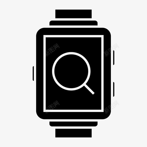 搜索设备智能手表图标svg_新图网 https://ixintu.com 技术 搜索 智能手表 设备