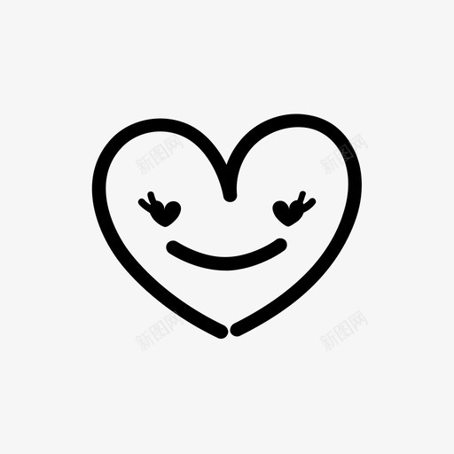 爱的脸心爱的心图标svg_新图网 https://ixintu.com 微笑 心 情人的心 手绘的心 爱的心 爱的脸