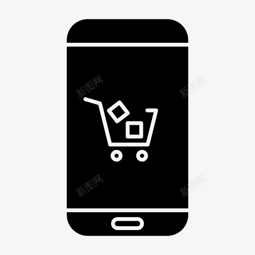 手机购物手机网上商务图标svg_新图网 https://ixintu.com 手机 手机购物 网上商务 网上购物
