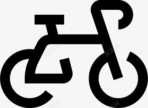 自行车骑自行车推轮图标图标