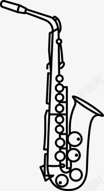 萨克斯管铜管古典图标图标