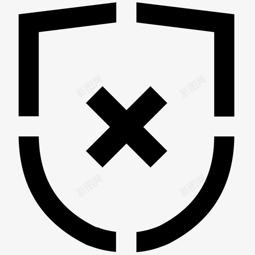 弱安全防护拒绝访问在线安全图标svg_新图网 https://ixintu.com 在线安全 弱安全防护 拒绝访问