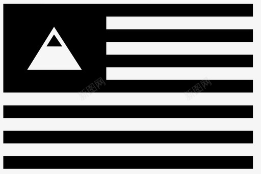 美国山美国国旗图标图标