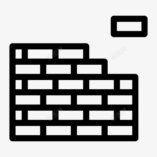 砖砖墙建筑图标svg_新图网 https://ixintu.com 建筑 砖 砖墙