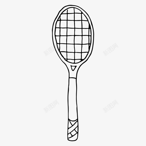 球拍涂鸦游戏图标svg_新图网 https://ixintu.com 涂鸦 游戏 球拍 网球 野餐