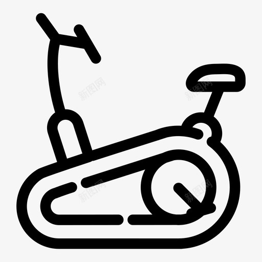 健身车自行车健身图标svg_新图网 https://ixintu.com 健身 健身车 家庭教练 自行车 运动