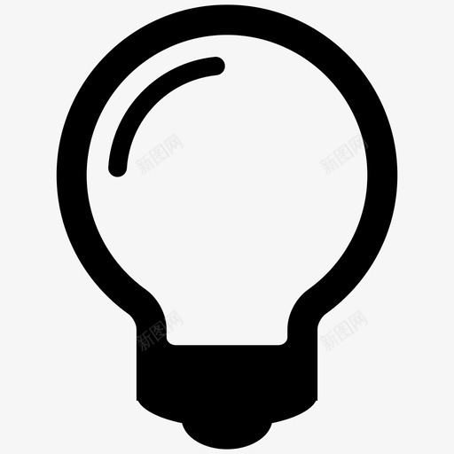 灯泡概念创意图标svg_新图网 https://ixintu.com 创意 创新 商业 想法 想象 概念 灯泡