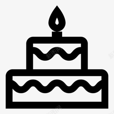 蛋糕周年纪念日生日图标图标