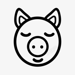 野生猪猪动物农场图标高清图片