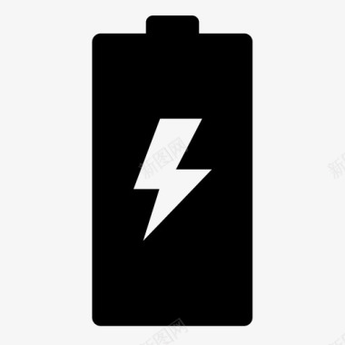 电池充电闪电图标图标