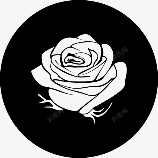 玫瑰美丽新鲜图标svg_新图网 https://ixintu.com 新鲜 植物 玫瑰 红色 美丽