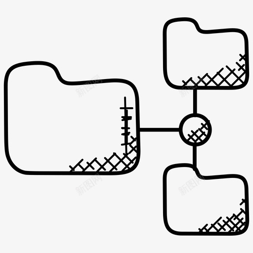 文件夹网络结构数据网络文件夹网络图标svg_新图网 https://ixintu.com 共享文件夹 数据网络 文件夹网络 文件夹网络结构 网络涂鸦图标 远程文件