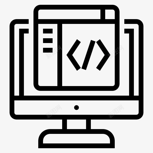 网页软件开发网页开发者图标svg_新图网 https://ixintu.com 网页开发 网页开发者 网页编程 网页设计 软件开发