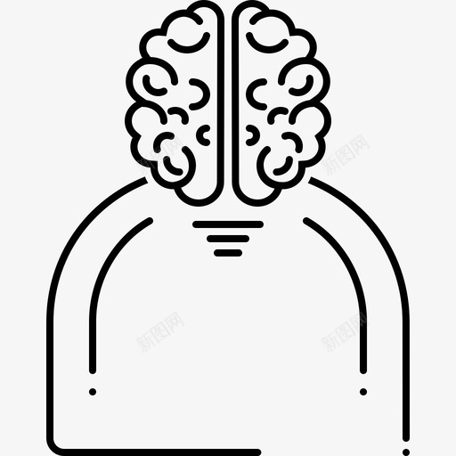 人脑脑解剖学头骨图标svg_新图网 https://ixintu.com 人脑 头骨 脑解剖学