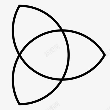 三位一体结神圣的几何学图标图标