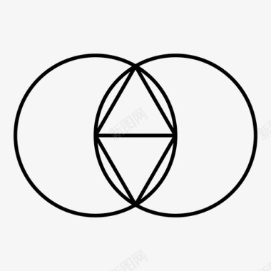 双鱼座神圣的几何学对称性图标图标