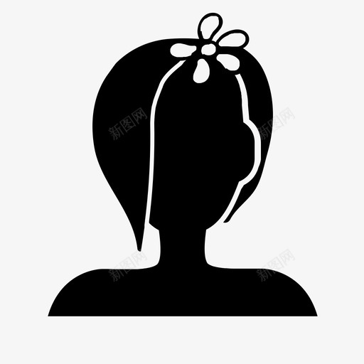 阿塔娜女孩头发图标svg_新图网 https://ixintu.com 侧面 头发 女人 女士 女孩 阿塔娜