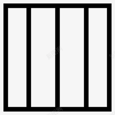 监狱酒吧盒子监狱图标图标