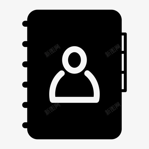 通讯录议程业务图标svg_新图网 https://ixintu.com 业务 笔记本 议程 通讯录