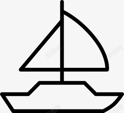 帆船海图标图标