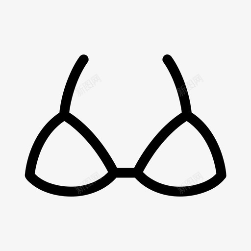 胸罩配件比基尼图标svg_新图网 https://ixintu.com 内衣 比基尼 胸罩 衣服 配件