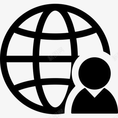 全球用户人员商业和金融图标图标