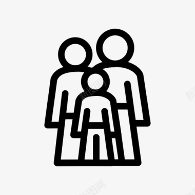 家庭团体人图标图标