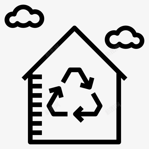 环保家居再利用图标svg_新图网 https://ixintu.com 再利用 家居 环保