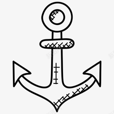 锚锚船海锚图标图标