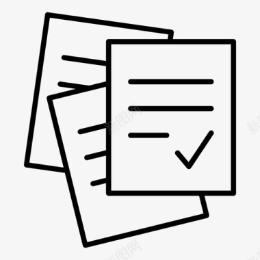 纸条清单文件图标图标