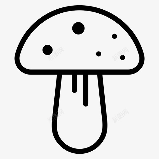 蘑菇食物真菌图标svg_新图网 https://ixintu.com 毒菌 真菌 蘑菇 配料 食物 食物点