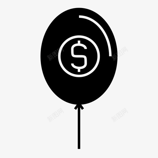 气球浮动利息图标svg_新图网 https://ixintu.com 利息 利率 气球 浮动 贷款