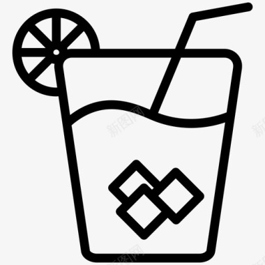 柠檬水饮料果汁图标图标
