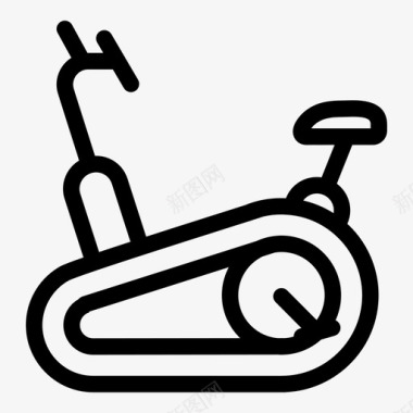 健身车自行车健身图标图标