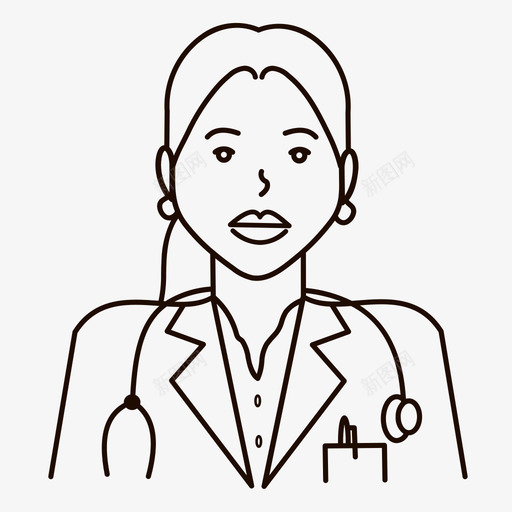 女医生护理护士图标svg_新图网 https://ixintu.com 医生 女医生 护士 护理